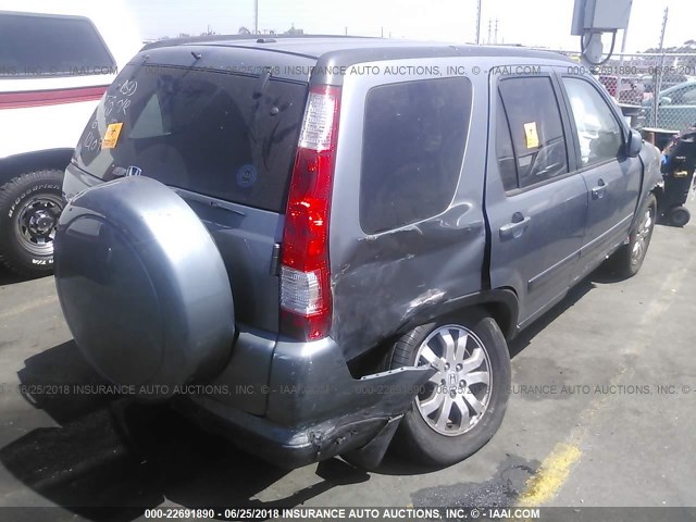 JHLRD78946C023461 - 2006 HONDA CR-V SE/EX SILVER photo 4