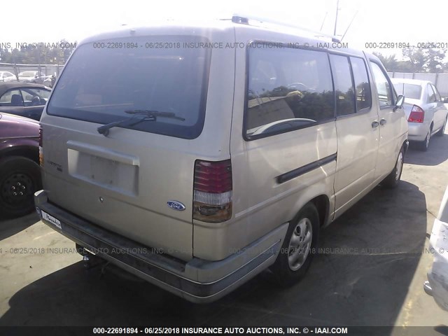 1FMDA31X4MZA33172 - 1991 FORD AEROSTAR TAN photo 4