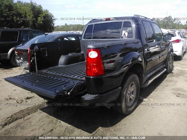 1FMZU67K75UA08646 - 2005 FORD EXPLORER SPORT TR  BLACK photo 4