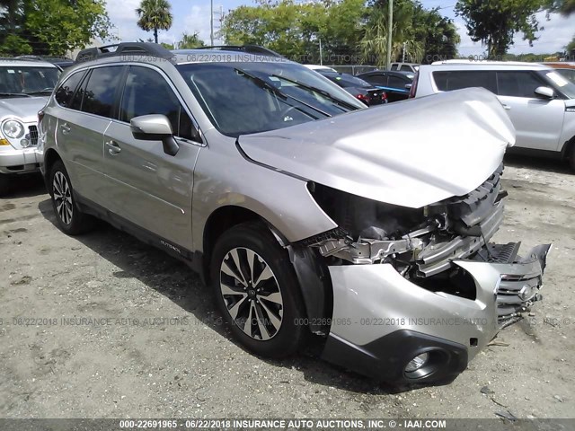 4S4BSBNC5G3216822 - 2016 SUBARU OUTBACK 2.5I LIMITED SILVER photo 1