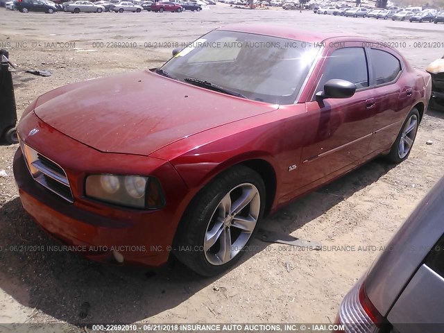 2B3KA43G07H607805 - 2007 DODGE CHARGER SE/SXT RED photo 2