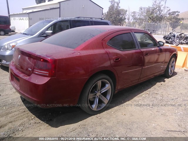 2B3KA43G07H607805 - 2007 DODGE CHARGER SE/SXT RED photo 4