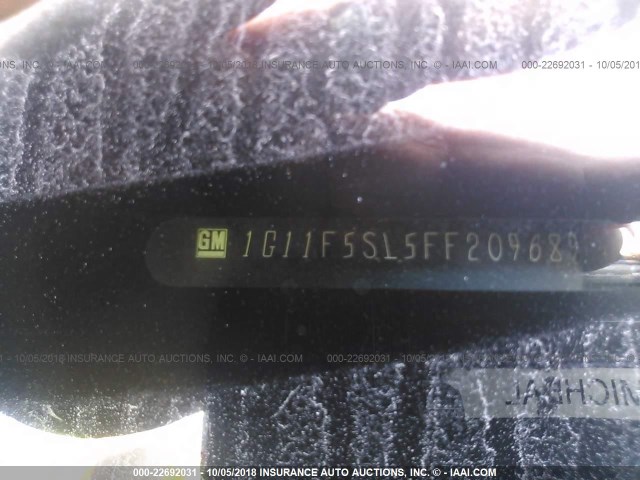 1G11F5SL5FF209689 - 2015 CHEVROLET MALIBU LTZ 黑色 照片 9