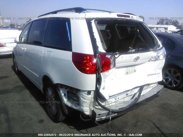 5TDZK22C89S256921 - 2009 TOYOTA SIENNA XLE/XLE LIMITED WHITE photo 3