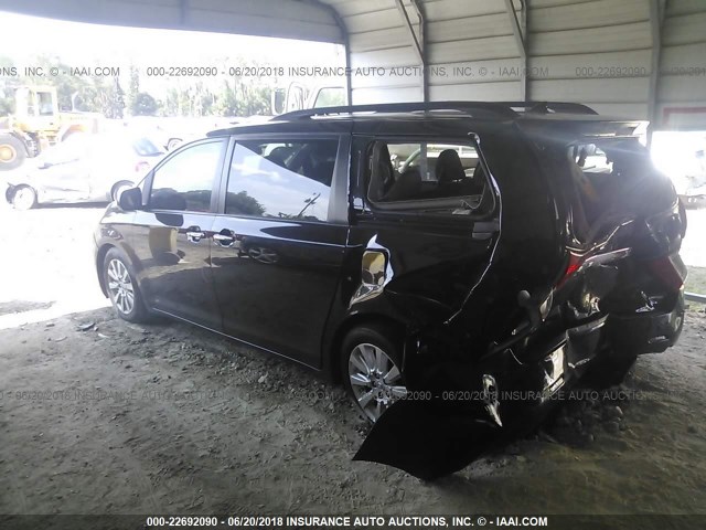 5TDYK3DC2BS004487 - 2011 TOYOTA SIENNA XLE/LIMITED BLACK photo 3