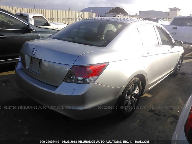 JHMCP26419C007841 - 2009 HONDA ACCORD LXP SILVER photo 4