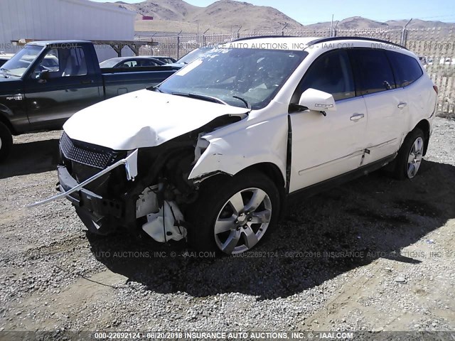 1GNKVLED3CJ122719 - 2012 CHEVROLET TRAVERSE LTZ WHITE photo 2