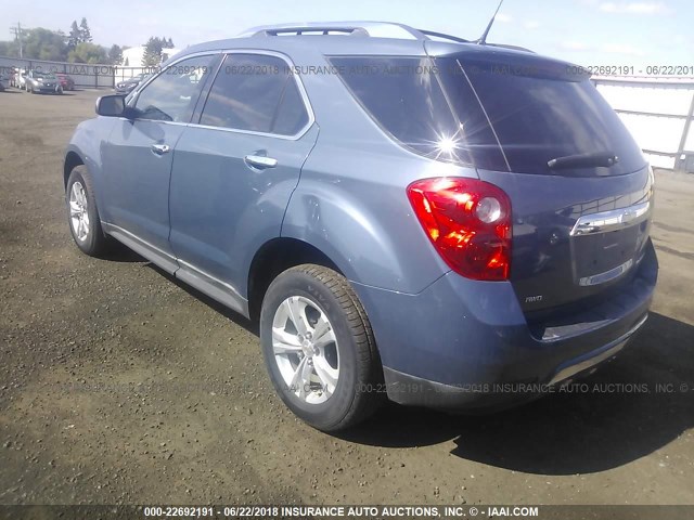 2CNFLGEC4B6465772 - 2011 CHEVROLET EQUINOX LTZ BLUE photo 3