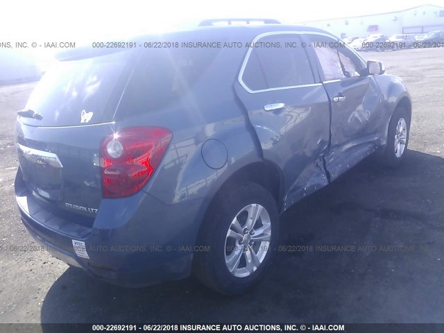 2CNFLGEC4B6465772 - 2011 CHEVROLET EQUINOX LTZ BLUE photo 4