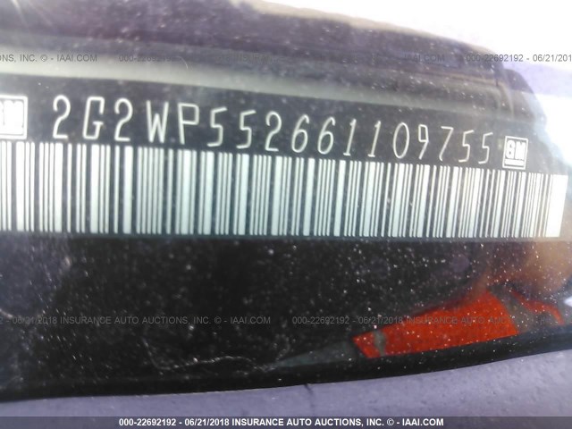 2G2WP552661109755 - 2006 PONTIAC GRAND PRIX WHITE photo 9