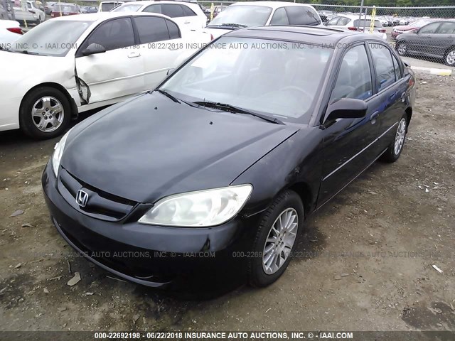 2HGES26725H541927 - 2005 HONDA CIVIC EX BLACK photo 2