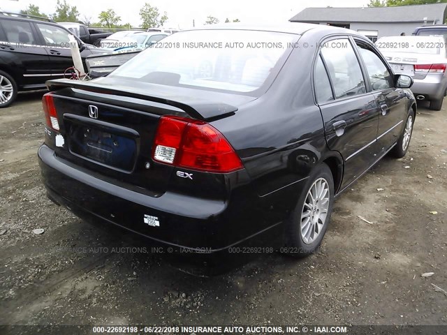 2HGES26725H541927 - 2005 HONDA CIVIC EX BLACK photo 4