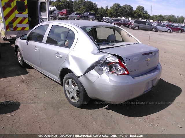 1G1AK58F787230585 - 2008 CHEVROLET COBALT LS SILVER photo 3