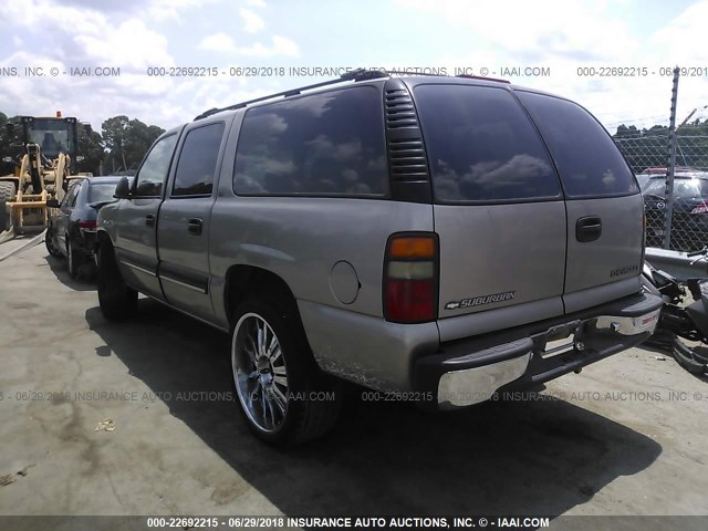 1GNEC16T41J228476 - 2001 CHEVROLET SUBURBAN C1500 Pewter photo 3