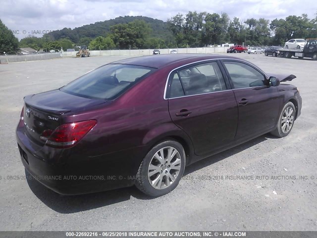 4T1BK36B98U276562 - 2008 TOYOTA AVALON XL/XLS/TOURING/LIMITED MAROON photo 4