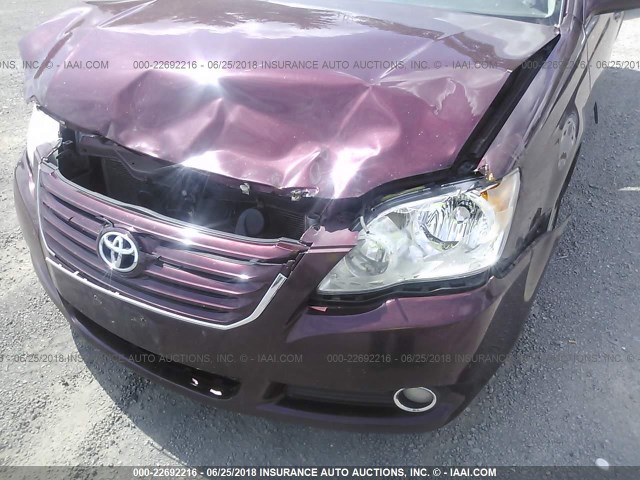 4T1BK36B98U276562 - 2008 TOYOTA AVALON XL/XLS/TOURING/LIMITED MAROON photo 6