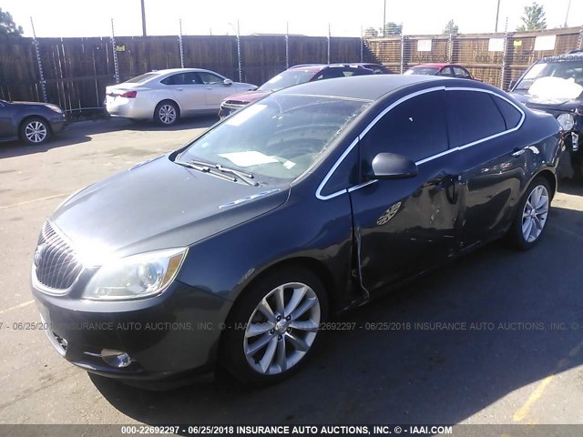 1G4PR5SK7C4167206 - 2012 BUICK VERANO CONVENIENCE BLUE photo 2