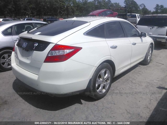 5J6TF1H56AL008082 - 2010 HONDA ACCORD CROSSTOUR EXL WHITE photo 4