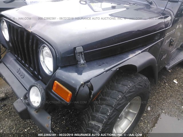 1J4FA49S12P700147 - 2002 JEEP WRANGLER / TJ SPORT BLACK photo 6