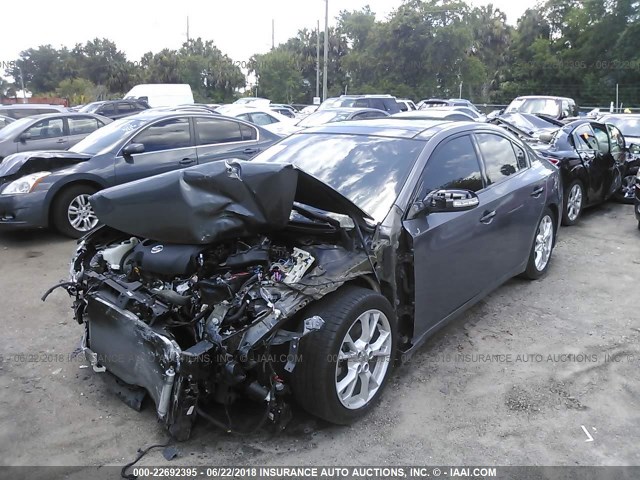 1N4AA5AP3EC910327 - 2014 NISSAN MAXIMA S/SV GRAY photo 2