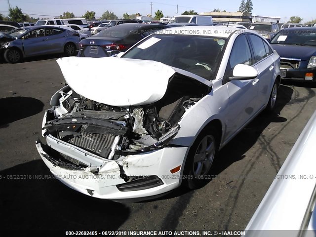 1G1PC5SB9E7433034 - 2014 CHEVROLET CRUZE LT WHITE photo 2