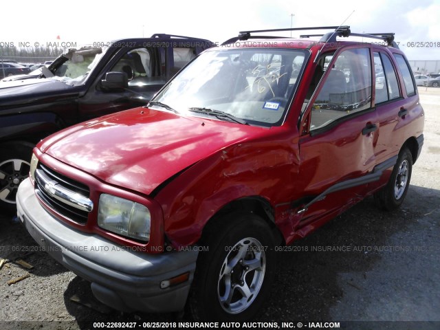 2CNBE13C2X6911501 - 1999 CHEVROLET TRACKER RED photo 2