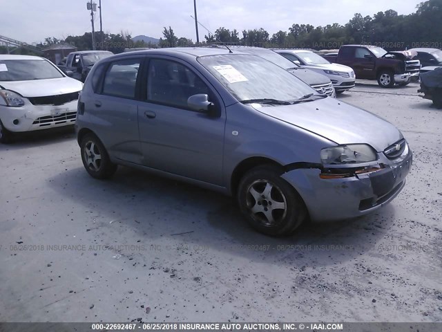 KL1TD66697B788282 - 2007 CHEVROLET AVEO LS GRAY photo 1