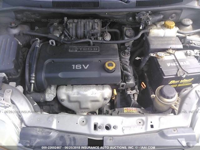 KL1TD66697B788282 - 2007 CHEVROLET AVEO LS GRAY photo 10