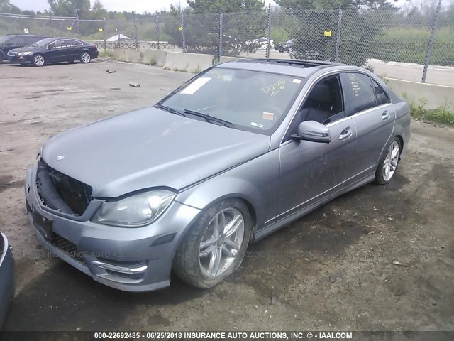 WDDGF8BB2CR210468 - 2012 MERCEDES-BENZ C 300 4MATIC GRAY photo 2