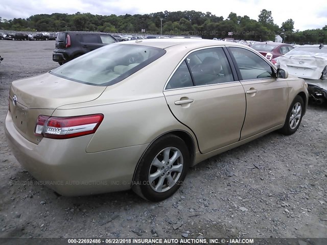 4T1BF3EK0BU170658 - 2011 TOYOTA CAMRY SE/LE/XLE ოქროსფერი ფოტო 4