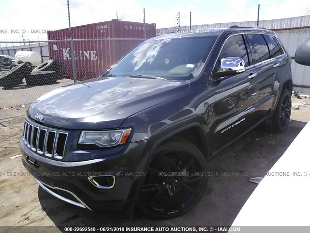 1C4RJFBG7EC501944 - 2014 JEEP GRAND CHEROKEE LIMITED GRAY photo 2