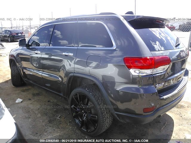 1C4RJFBG7EC501944 - 2014 JEEP GRAND CHEROKEE LIMITED GRAY photo 3