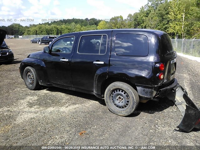 3GNDA13D97S626448 - 2007 CHEVROLET HHR LS BLACK photo 3