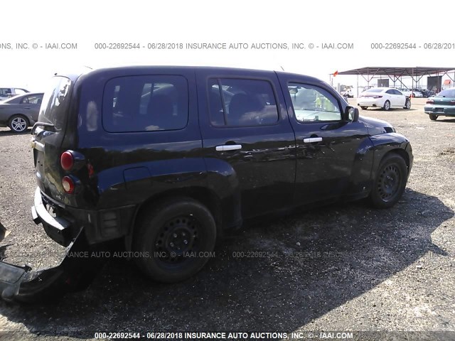 3GNDA13D97S626448 - 2007 CHEVROLET HHR LS BLACK photo 4