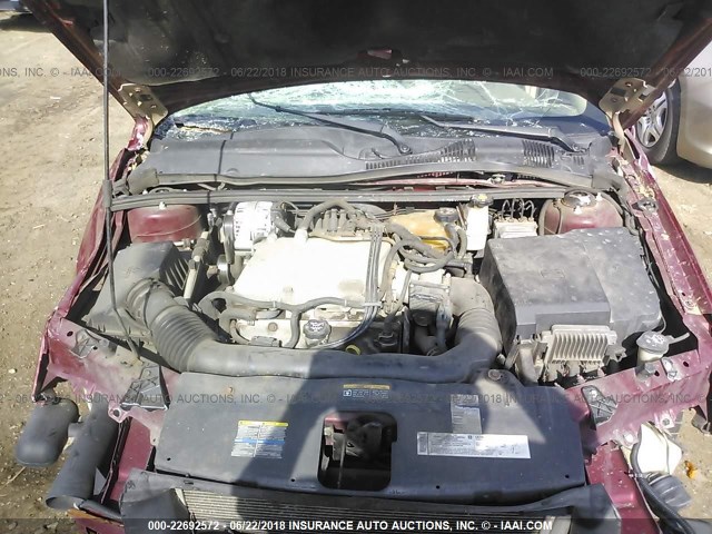 1G1ZT54865F121575 - 2005 CHEVROLET MALIBU LS 栗色 照片 10