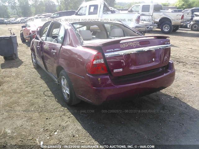 1G1ZT54865F121575 - 2005 CHEVROLET MALIBU LS 栗色 照片 3