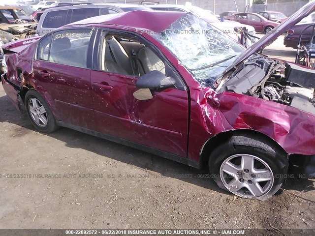 1G1ZT54865F121575 - 2005 CHEVROLET MALIBU LS 栗色 照片 6