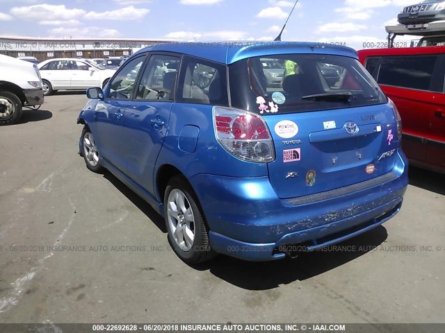 2T1KR30E68C706838 - 2008 TOYOTA COROLLA MATRIX XR BLUE photo 3