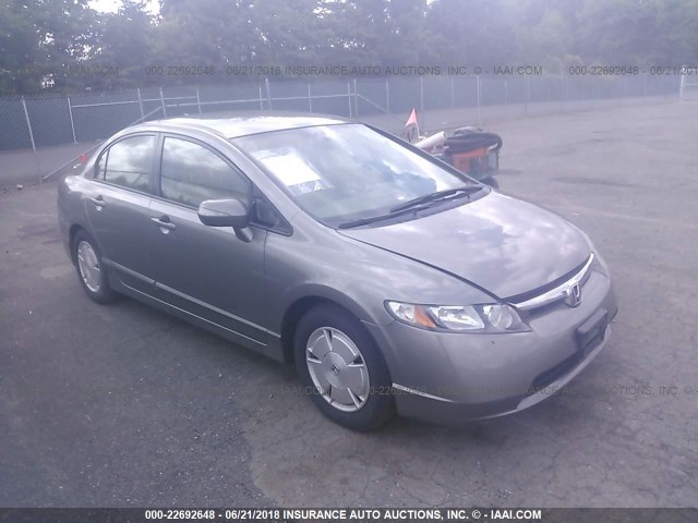 JHMFA36268S025002 - 2008 HONDA CIVIC HYBRID GRAY photo 1