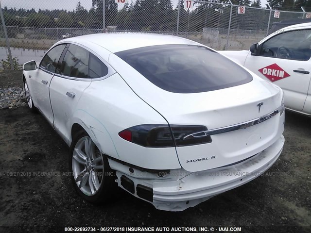 5YJSA1H11EFP33384 - 2014 TESLA MODEL S Սպիտակ լուսանկար 3