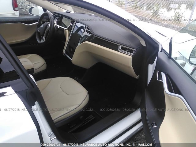 5YJSA1H11EFP33384 - 2014 TESLA MODEL S Սպիտակ լուսանկար 5