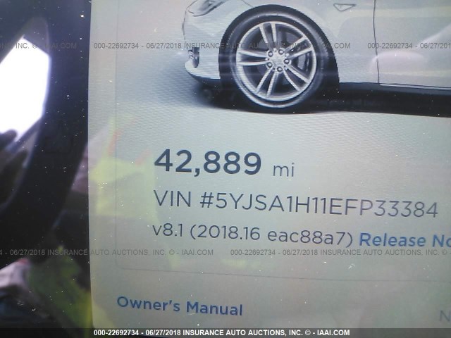 5YJSA1H11EFP33384 - 2014 TESLA MODEL S Սպիտակ լուսանկար 7