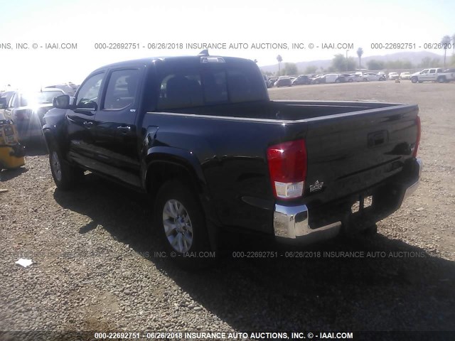 5TFAZ5CN0HX053900 - 2017 TOYOTA TACOMA DBL CAB/SR5/TRD SPORT/OR BLACK photo 3
