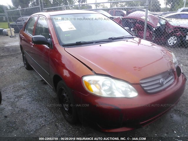 JTDBR32E842041950 - 2004 TOYOTA COROLLA CE/LE ORANGE photo 1