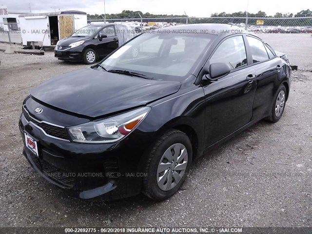 3KPA24AB1JE046676 - 2018 KIA RIO LX/S BLACK photo 2