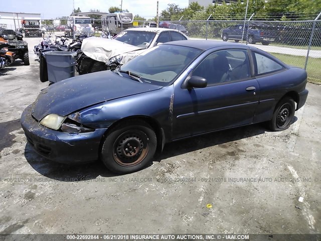 1G1JS124727394880 - 2002 CHEVROLET CAVALIER LS BLUE photo 2