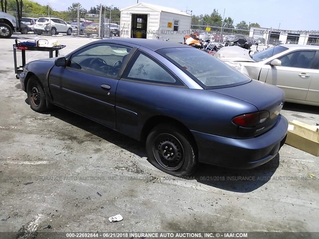 1G1JS124727394880 - 2002 CHEVROLET CAVALIER LS 蓝色 照片 3