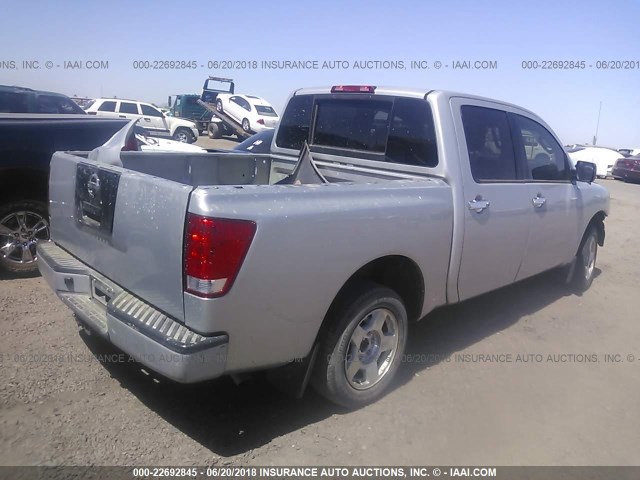 1N6AA07D88N353026 - 2008 NISSAN TITAN XE/SE/LE SILVER photo 4