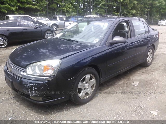 1G1ZU54855F148098 - 2005 CHEVROLET MALIBU LT BLUE photo 2