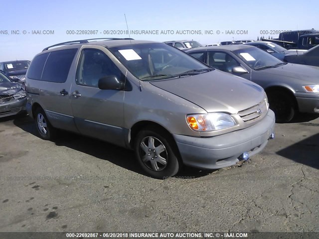 4T3ZF13C91U355425 - 2001 TOYOTA SIENNA LE/XLE TAN photo 1